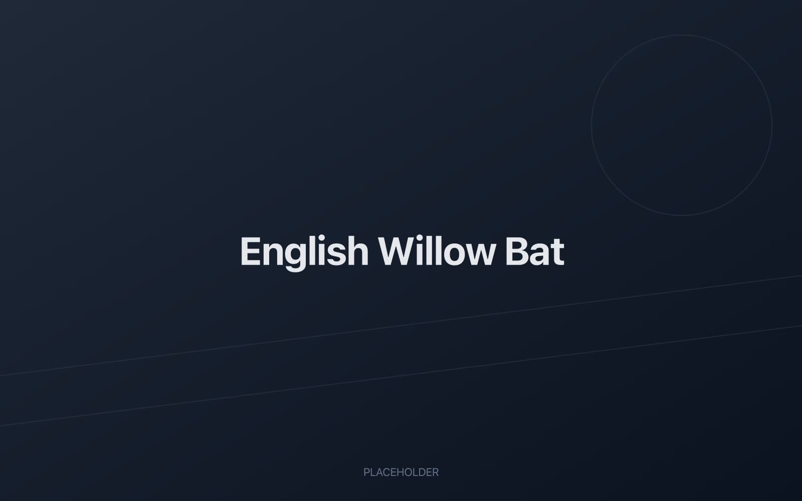 Grade 1 English willow cricket bat