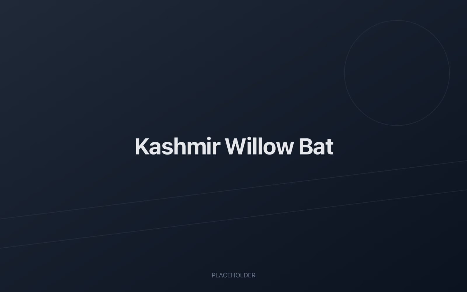 Kashmir willow cricket bat